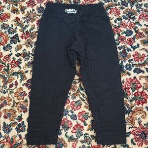 Booty by Brabants black croco cropped leggings